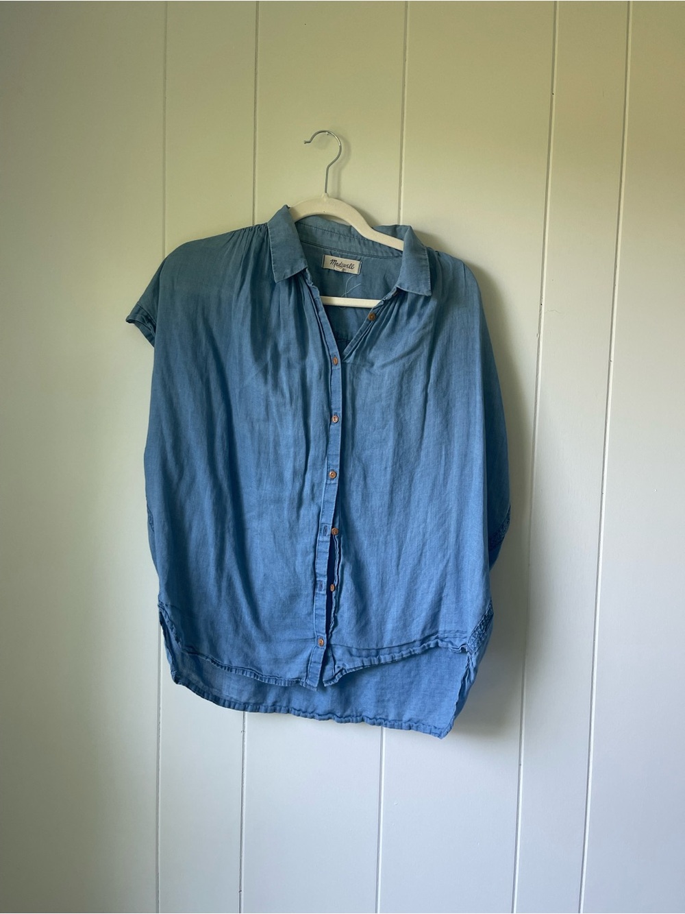Madewell Lightweight Button-Front Shirt - Denim Blue